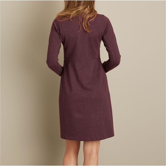 Duluth Trading Co Dress Wearwithall Ponte Knit Long Sleeve Outdoor Purple Size S - Picture 2 of 13